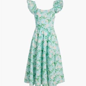 Hill House Home Daphne Dress Blue Roses NWT